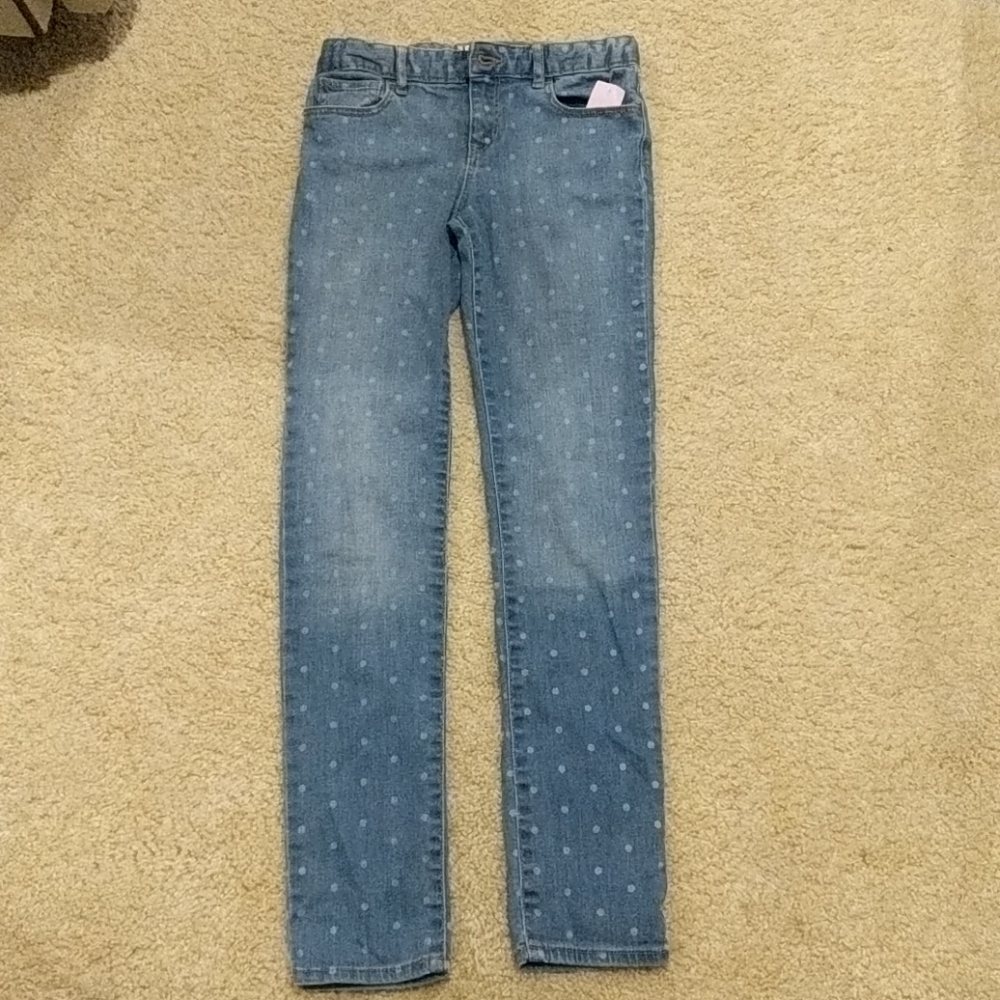 GAP girls jeans size 10 regular polka dot